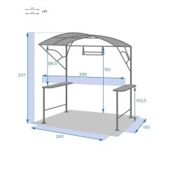 Abri Barbecue En Acier Hespéride Neiba Graphite -Décoration De Meubles abri barbecue en acier hesperide neiba noir graphite 4