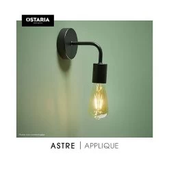 Applique En Métal Noir Astre Ostaria -Décoration De Meubles applique en metal noir astre ostaria 2