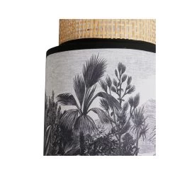 Applique Incurvée Ombrage Rotin Et Tissu Palmier Ostaria -Décoration De Meubles applique incurvee ombrage rotin et tissu palmier ostaria 2