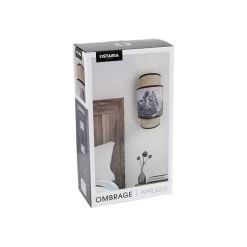 Applique Incurvée Ombrage Rotin Et Tissu Palmier Ostaria -Décoration De Meubles applique incurvee ombrage rotin et tissu palmier ostaria 3