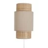 Applique Incurvée Rotin Et Tissu Beige Ostaria -Décoration De Meubles applique incurvee rotin et tissu beige ostaria