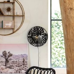 Applique Métal Noir Feuilles Olas Atmosphera -Décoration De Meubles applique metal noir feuilles olas atmosphera 4