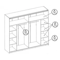 Armoire 2 Portes Grand Modèle Avec Miroir Nantes -Décoration De Meubles armoire 2 portes grand modele avec miroir nantes 4