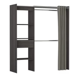 Demeyere Armoire/Placard Extensible SEATTLE Avec Rideau Chêne Vulcano