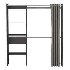 Demeyere Armoire/Placard Extensible SEATTLE Avec Rideau Chêne Vulcano -Décoration De Meubles armoire placard extensible seattle avec rideau chene vulcano 6