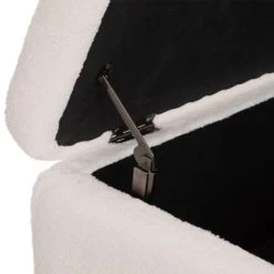 Banc Coffre Bouclette Blanc Aurora Atmosphera -Décoration De Meubles banc coffre bouclette blanc aurora atmosphera 1 4