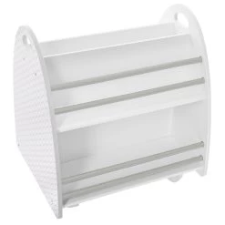 Bibliothèque Enfant Roulettes Gris Atmosphera