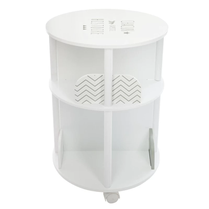 Bibliothèque Ronde Petite Histoire Enfant Roulettes Gris Atmosphera 4 Bibliothèque Ronde Petite Histoire Enfant Roulettes Gris Atmosphera – Image 2