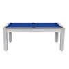 Billard Américain Arizona 7 Pieds Blanc Boisé / Tapis Bleu -Décoration De Meubles billard americain arizona 7 pieds blanc tapis bleu