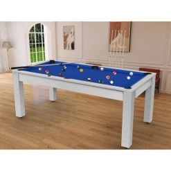 Billard Américain Arizona 7 Pieds Blanc Boisé / Tapis Bleu -Décoration De Meubles billard americain arizona 7 pieds blanc tapis bleu 6