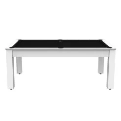 Billard Américain Arizona 7 Pieds Blanc Laqué / Tapis Noir