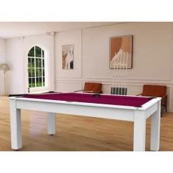 Billard Américain Arizona 7 Pieds Blanc Laqué / Tapis Prune 12 Billard Américain Arizona 7 Pieds Blanc Laqué / Tapis Prune -Décoration De Meubles billard americain arizona 7 pieds blanc tapis prune 3