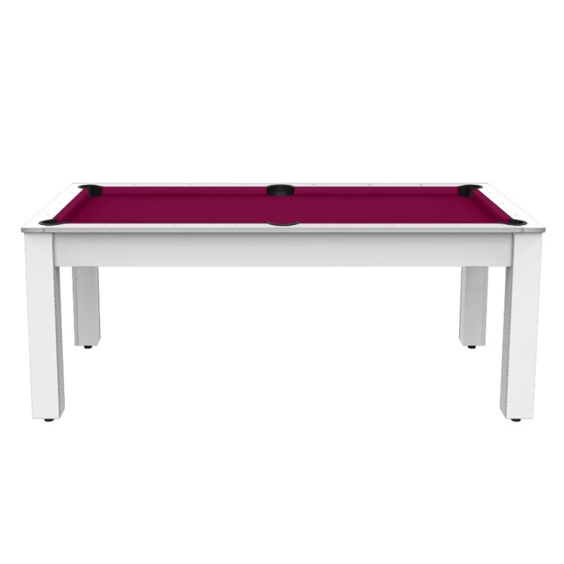 Billard Américain Arizona 7 Pieds Blanc Laqué / Tapis Prune 3 Billard Américain Arizona 7 Pieds Blanc Laqué / Tapis Prune