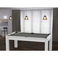 Billard Texas 6 Pieds - Coloris Blanc Laqué / Tapis Gris 14 Billard Texas 6 Pieds - Coloris Blanc Laqué / Tapis Gris -Décoration De Meubles billard texas 6 pieds coloris blanc laque tapis gris 5
