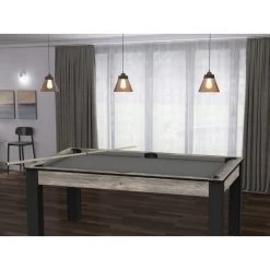 Billard Texas 6 Pieds - Coloris Industriel Tapis Gris -Décoration De Meubles billard texas 6 pieds coloris industriel tapis gris 4