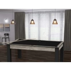 Billard Texas 6 Pieds - Coloris Industriel Tapis Noir -Décoration De Meubles billard texas 6 pieds coloris industriel tapis noir 4