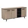 Demeyere Buffet Bas Bruce 3 Portes 3 Niches -Décoration De Meubles buffet bas bruce 3 portes 3 niches