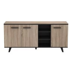 Demeyere Buffet Bas Bruce 3 Portes 3 Niches -Décoration De Meubles buffet bas bruce 3 portes 3 niches 2