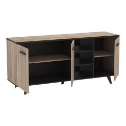 Demeyere Buffet Bas Bruce 3 Portes 3 Niches -Décoration De Meubles buffet bas bruce 3 portes 3 niches 3