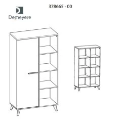 Demeyere Buffet Haut Bruce 1porte 4 Niches -Décoration De Meubles buffet haut bruce 1porte 5 niches 4