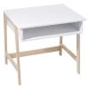 Bureau Enfant Blanc Pieds Bois Atmosphera -Décoration De Meubles bureau enfant blanc pieds bois atmosphera