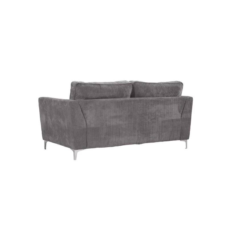 Canapé 2 Places Isla Velours Côtelé Gris 4 Canapé 2 Places Isla Velours Côtelé Gris – Image 2