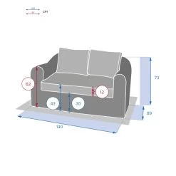 Canapé 2 Places Moorea Savana Hespéride -Décoration De Meubles canape 2 places moorea savana hesperide 2