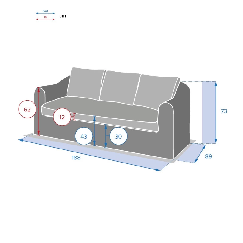 Canapé 3 Places Moorea Savana Hespéride 5 Canapé 3 Places Moorea Savana Hespéride – Image 3