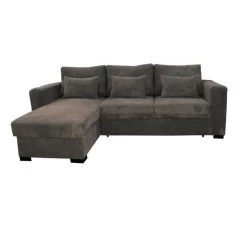 Canapé D'angle Joe Gauche Ou Droite Gris Convertible Lit -Décoration De Meubles canape d angle joe gauche ou droite gris convertible lit 4