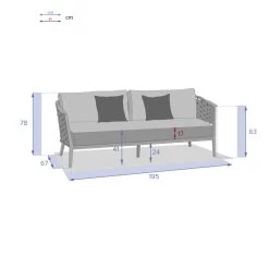 Canapé De Salon Extérieur 3 Places Embruns Hespéride -Décoration De Meubles canape de salon exterieur 3 places embruns hesperide 3
