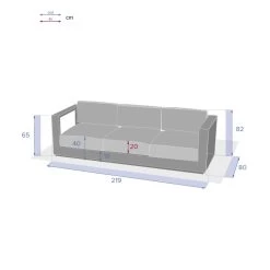 Canapé Extérieur 3 Places Allure Blanc Hespéride -Décoration De Meubles canape exterieur 3 places allure blanc hesperide 2