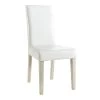 Demeyere Chaise Dossier Haut Blanc PU Guevara -Décoration De Meubles chaise ernesto blanc