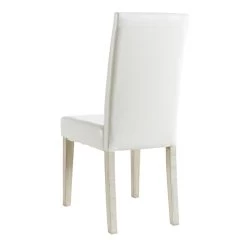 Demeyere Chaise Dossier Haut Blanc PU Guevara -Décoration De Meubles chaise ernesto blanc 1 5