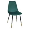 Chaise Velours Vert Pieds Gold Tyka Atmosphera -Décoration De Meubles chaise velours vert pieds gold atmosphera