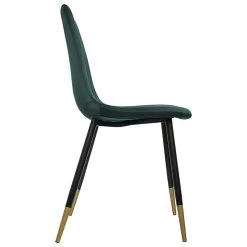 Chaise Velours Vert Pieds Gold Tyka Atmosphera -Décoration De Meubles chaise velours vert pieds gold atmosphera 2