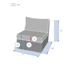 Chauffeuse Extérieur Moorea Hespéride Terre D'ombre -Décoration De Meubles chauffeuse exterieur moorea hesperide terre ombre 2