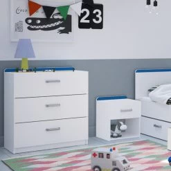 Demeyere Chevet 1 Tiroir Reverso Rose Ou Bleu -Décoration De Meubles chevet 1 tiroir reverso rose ou bleu 3