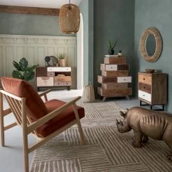 Chevet 3 Tiroirs Unis Koval Atmosphera -Décoration De Meubles chevet 3 tiroirs unis atmosphera 1 4