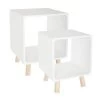 Chevet Break Blanc Lot De 2 Atmosphera -Décoration De Meubles chevet break blanc lot de 2 atmosphera