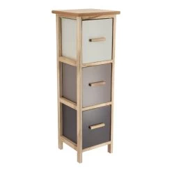 Chiffonnier Petit Modèle 3 Tiroirs Dégradé Taupe