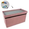 Coffre Banc Pliable Rose Compatible Briques -Décoration De Meubles coffre banc pliable rose compatible briques