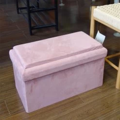 Coffre Banc Pliable Rose Compatible Briques -Décoration De Meubles coffre banc pliable rose compatible briques 5