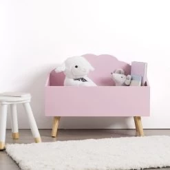 Coffre De Rangement Nuage Rose Atmosphera -Décoration De Meubles coffre de rangement nuage rose atmosphera 2