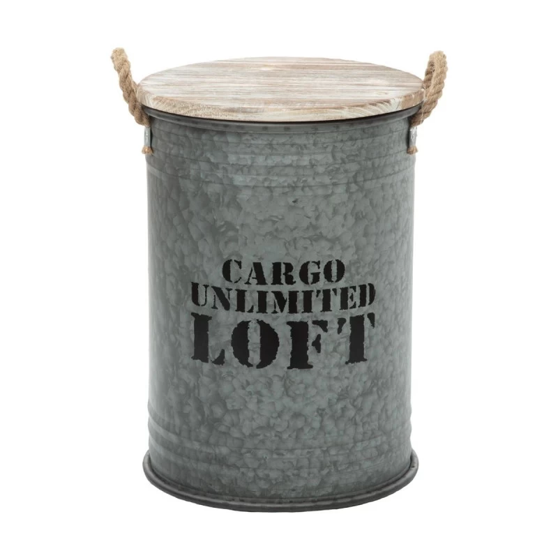 Coffres Bidons Gris Loft - Lot De 3 - Atmosphera 6 Coffres Bidons Gris Loft - Lot De 3 - Atmosphera – Image 4