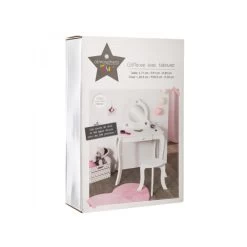 Coiffeuse Avec Tabouret Enfant Blanc Atmosphera -Décoration De Meubles coiffeuse avec tabouret pour enfant blanche 5