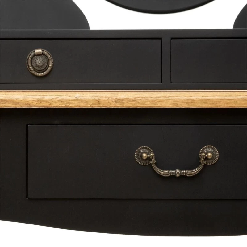 Coiffeuse Noire 3 Tiroirs Chrysa Atmosphera 7 Coiffeuse Noire 3 Tiroirs Chrysa Atmosphera – Image 5