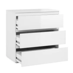 Commode 3 Tiroirs Capetown Blanc -Décoration De Meubles commode 3 tiroirs capetown blanc 2