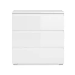 Commode 3 Tiroirs Capetown Blanc -Décoration De Meubles commode 3 tiroirs capetown blanc 4