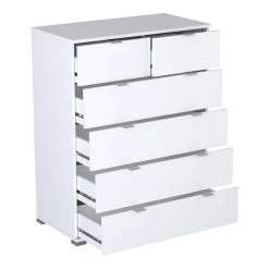 Demeyere Commode 4+2 Tiroirs Blanche Perfect -Décoration De Meubles commode 42 tiroirs blanche perfect 3