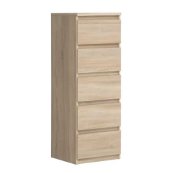 Commode 5 Tiroirs étroite Chelsea Sonoma